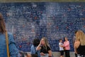 Paris, France - Wall of Love in Montmarte. Ã¢â¬ÅI Love YouÃ¢â¬Â in 311 different dialects, embossed on 612 tiles. Royalty Free Stock Photo
